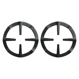 Stove Grates 2 Pcs - Metal Burner Grate - Gas Stove Burner Grates - Gas Ring Reducer for Stovetop, Black