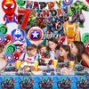 82 Pieces Superheroes 7 Years Birthday Decoration Set Aveger, Superheroes