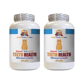 cat Gum Protection - Cats Teeth Health Complex - Advanced Gum Mouth Bad Breath Health Formula - cat Vitamins and Supplements - 120 Tablets (2 Bottles)