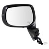 TRQ Driver Side Heated Power Mirror Smooth Black Manual Fold