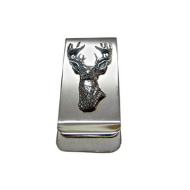 Kiola Designs White Tailed Stag Deer Head Money Clip