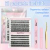 Extensiones Pestañas Diy, Kit De Racimos De Pestañas Mixto