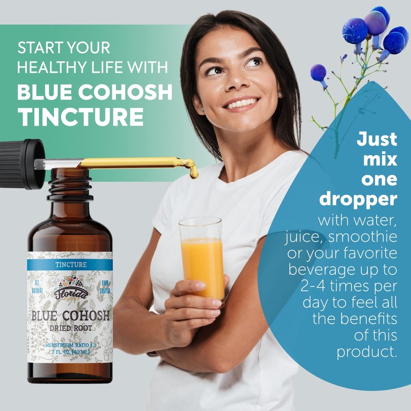 Blue Cohosh Tincture, Organic Blue Cohosh Extract (Caulophyllum Thalictroides)