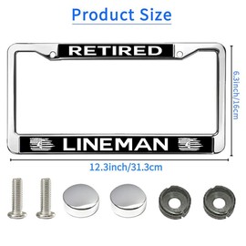 Retired Lineman Pride License Plate Frame for Thanksgiving US Lineman Spirit License Plate Frame Inspirational US Army Superhero Weather-Proof