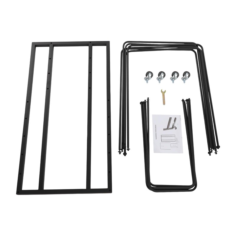 Sallurmose Art Storage Rack with Wheels,9-Section Art Drying Rack Metal