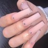 IMRAIN Press on Nails Square Long Fake Nails Nude Matte