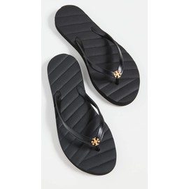 Tory Burch Women's Kira Flip Flops, Perfect Black/Gold, 7 Medium US