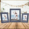 LaVie Home 5x7 Picture Frames (3 Pack, Bule) Rustic Photo