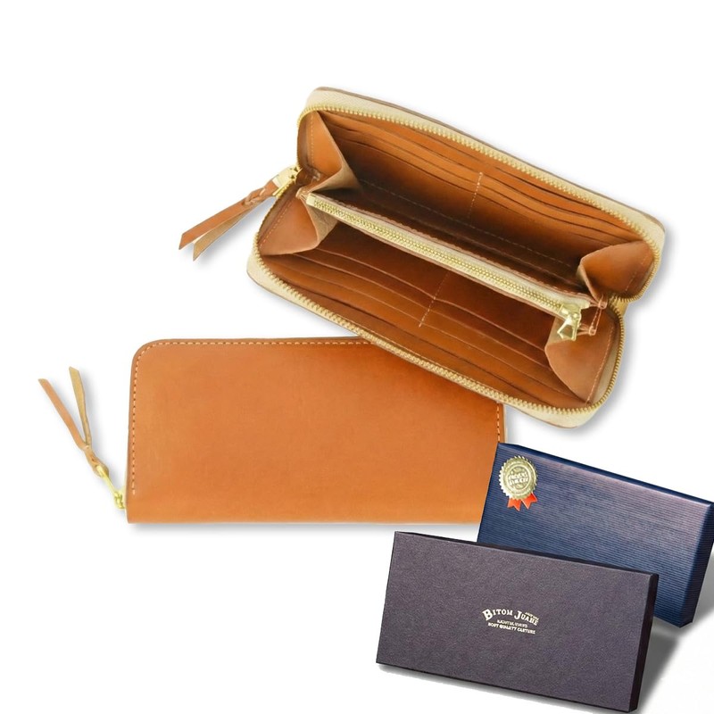 Tochigi Leather Men's Long Wallet, Genuine Leather, Made in Japan,