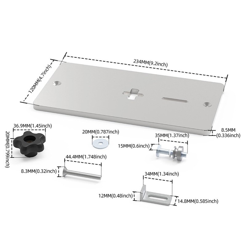 Jig Saw Insert Plate, Aluminum Alloy Router Table Insert Plate