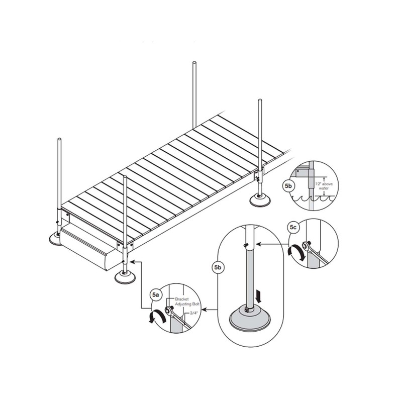 TPSHKE Dock Hardware 3" Galvanized Dock Pipe Leg Holder/Sleeve，Galvanized (1