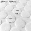 240pcs(120 Pairs) 0.98" Diameter Strong Sticky Round Nylon Dots, Hook