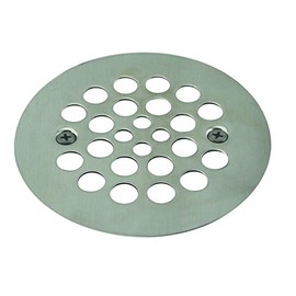 Westbrass D3193-20 4-1/4" OD Brass Shower Strainer Grid Drain Cover, Stainless Steel