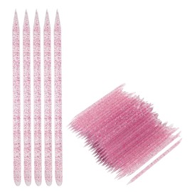 100 palitos desechables para cutículas de doble punta para manicura y pedicura. Herramienta de plástico para el cuidado de las uñas.