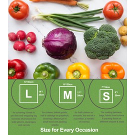 Beeswax Reusable Food Wraps - (3 Packs, 3 Sizes S,M,L) Plastic and Silicone Free, Eco-friendly Wrap, Wax Paper for Food,Flower