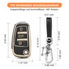 FT FUNTOR Golden Edge Black and White Key Holder, 2
