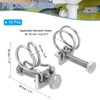 PATIKIL 16-19mm Adjustable Double Wire Hose Clamp 10pcs 304 Stainless