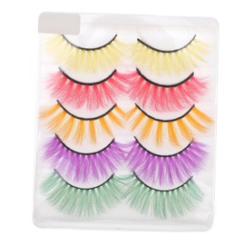 Baluue 5pairs False Lash Extensions Kit of Natural Eyelashes Lightweight Comfortable Reusable for Cosplay Party