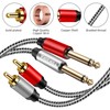 TEKERA Dual 1/4 Inch TS to RCA Stereo Audio Interconnect