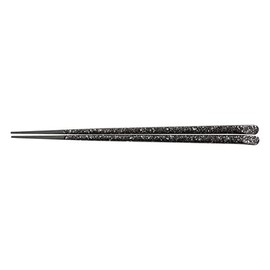 Fukui Craft PBT 30010490 Edge Edge Chopsticks 8.9 inches (22.7 cm), Black/Silver Flounder