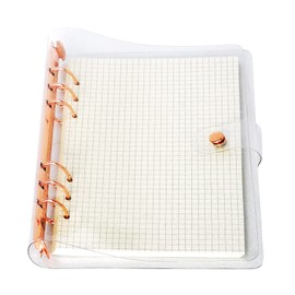 A6 A5 6-Holes Colorful PVC Cover Round Ring View Binder with Snap Button Closure File Folder (Rose Gold, A5 Mini Set)