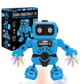 Rite Lite Hanukkah Robot Toy Judah Maccabot Jr - Plays Chanukah Music with Bright Lights & Nonstop Dancing! - Hanukkah Gifts Decorations Goodie Bag Rewards Jewish Holiday Party Favors Toys for Kids!