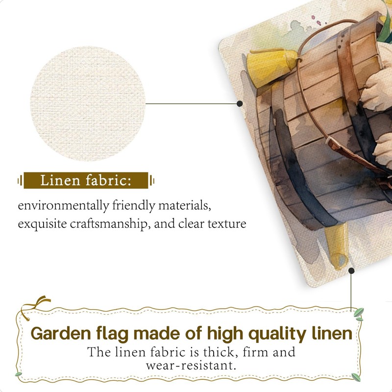 HILILIAN Welcome Spring Summer Labrador Retriever Garden Flag, Burlap Small