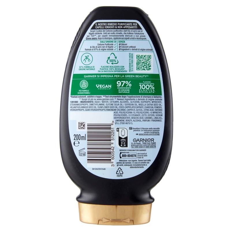 Garnier Ultra Dolce Magnetic Charcoal Conditioner 200ml