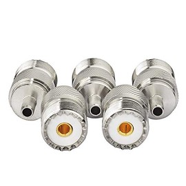 wlaniot SO239 Connectors Crimp SO-239 UHF Female Jack RF Coax Connector for LMR-195 RG58 Coaxial Cable 5Pcs