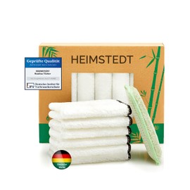 HEIMSTEDT® Bamboo Cloths Black (Pack of 6) - Sustainable Bamboo Cleaning Cloths for Streak-free Cleaning on All Surfaces