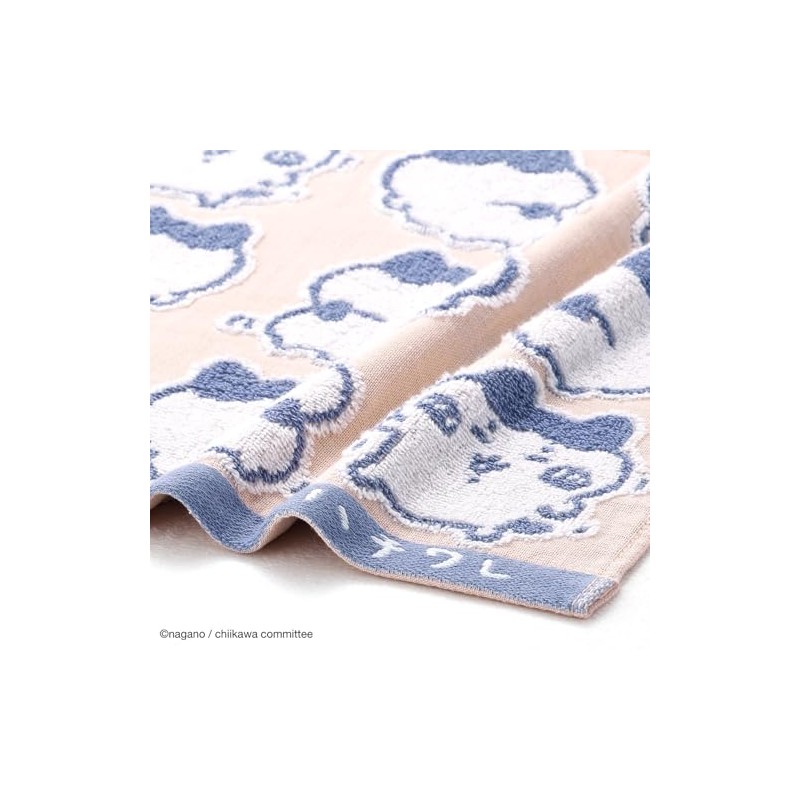 Chiikawa 41-1231090 Ye Wash Towel, Pink, Hachiwale, Loop, Gauze Pile,