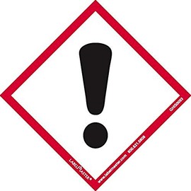 Labelmaster GHIS0093 GHS Label, Exclamation Mark, PVC-Free Film, 101 mm x 101 mm (Pack of 50)
