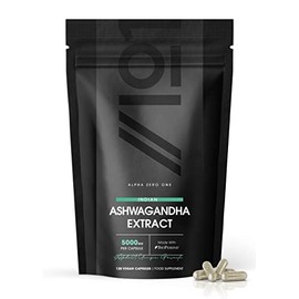 Ashwagandha Extract 5000mg - Potent 5% Withanolides - Made with BioPerineÂ® Black Pepper for Higher Bioavailability - Gluten Free, Non-GMO - 120 Vegan Capsules