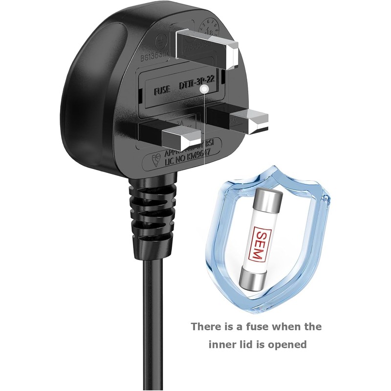 Mr.Gadget's Solutions 2 Meter 3-Prong Power Cable – Universal Kettle