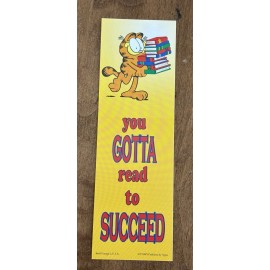 Vintage 1990’s Garfield “You Gotta Read To Succeed” Bookmark Library Bookstore