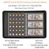 Coin Collection Book, WOVTE 450 Pockets Fireproof Coins Collecting Album