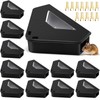 Qualirey 12 Pcs Upgraded Mouse Bait Station with Key &