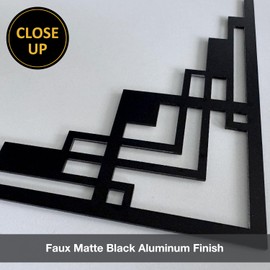 funlife Self Adhesive Staircase Corner Accents Mirror Stickers, Non Glass Black Acrylic Stair Riser Panel Geometric Decor w/Adhesive Back for Home Wall Decor 5.9"X5.9" 2PCS Zigzag