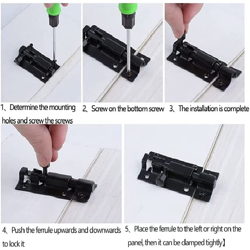 myoseya Sliding Barrel Bolt Door Lock Round Bar Latch Gate