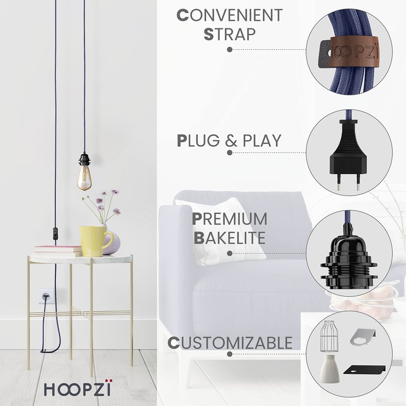 Hoopzi, Bala, E27 socket with cable, E27 lamp socket with
