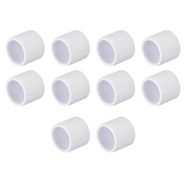 TOP-VIGOR 10Pcs 1/2 Inch PVC Pipe End Cap Fitting, PVC Pipe End Cap Plug Adapter, Slip Socket External End Caps for DIY Shelf Garden Support Structure Storage Frame