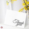 Thank You Greeting Cards and Envelopes – Elegant Linen Textured