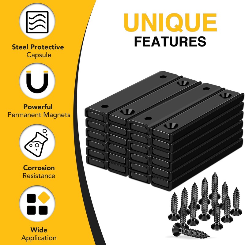 DIYMAG Strong Neodymium Rectangular Magnets 24Pack, 2.36" x 0.53" x