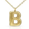 Joacii 18K Gold-Plated Bubble Initial Letter Pendant Necklace for Women