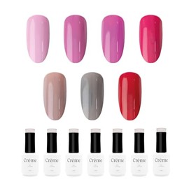 Gama de esmaltes en gel 7 colores  Kit de Esmaltes  Esmalte en Gel para decoración de uñas  Crme  7 Esmaltes de 15ml de Alta pigmentación  Gama...    