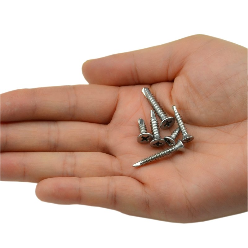 120 PCS Stainless Steel Self Drilling Screws,Self Tapping Screws for