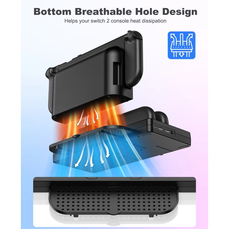 BEBONCOOL 4-in-1 Charging Dock for Switch 2 Joy-Con Controller Charger