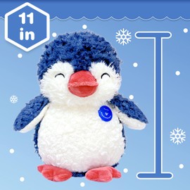 NuomiYue Blue Penguin Plush Toys, 11" Cute Stuffed Animal for Babies, Soft Plush Toy for Kids Prizes, Valentines Day Gifts, Penguin Stuffed Animals for Girls and Boys, Birthday Gifts
