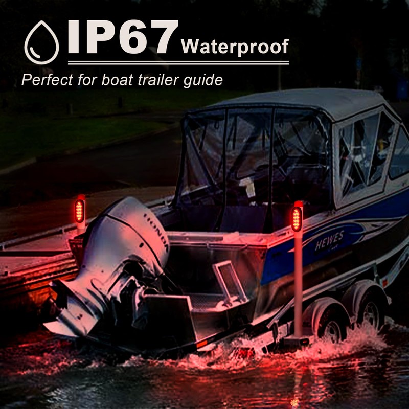 NeaLia Boat Trailer Guide Lights, IP67 Waterproof Boat Trailer Guide