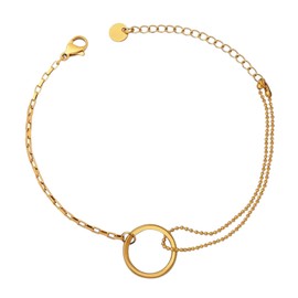 18k Gold Plated Stainless Steel Chain Link Bracelet | Hypoallergenic and Waterproof | High-End Luxurious Jewelry